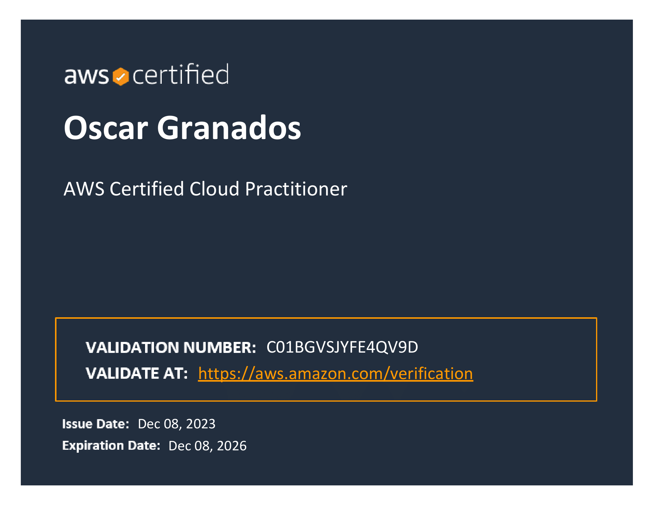 AWS Certified Cloud Practitioner