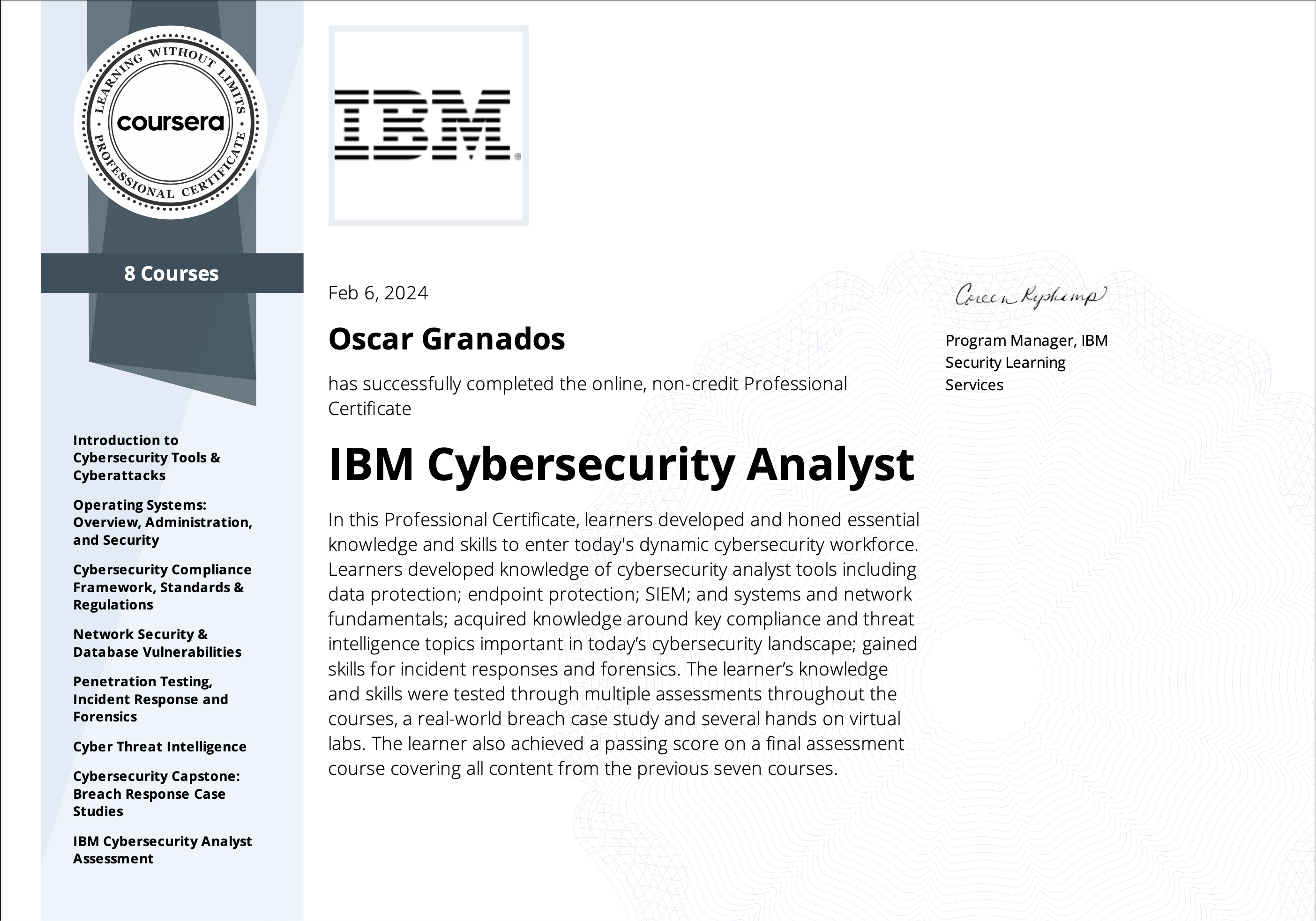 IBM CyberSecurity Analyst