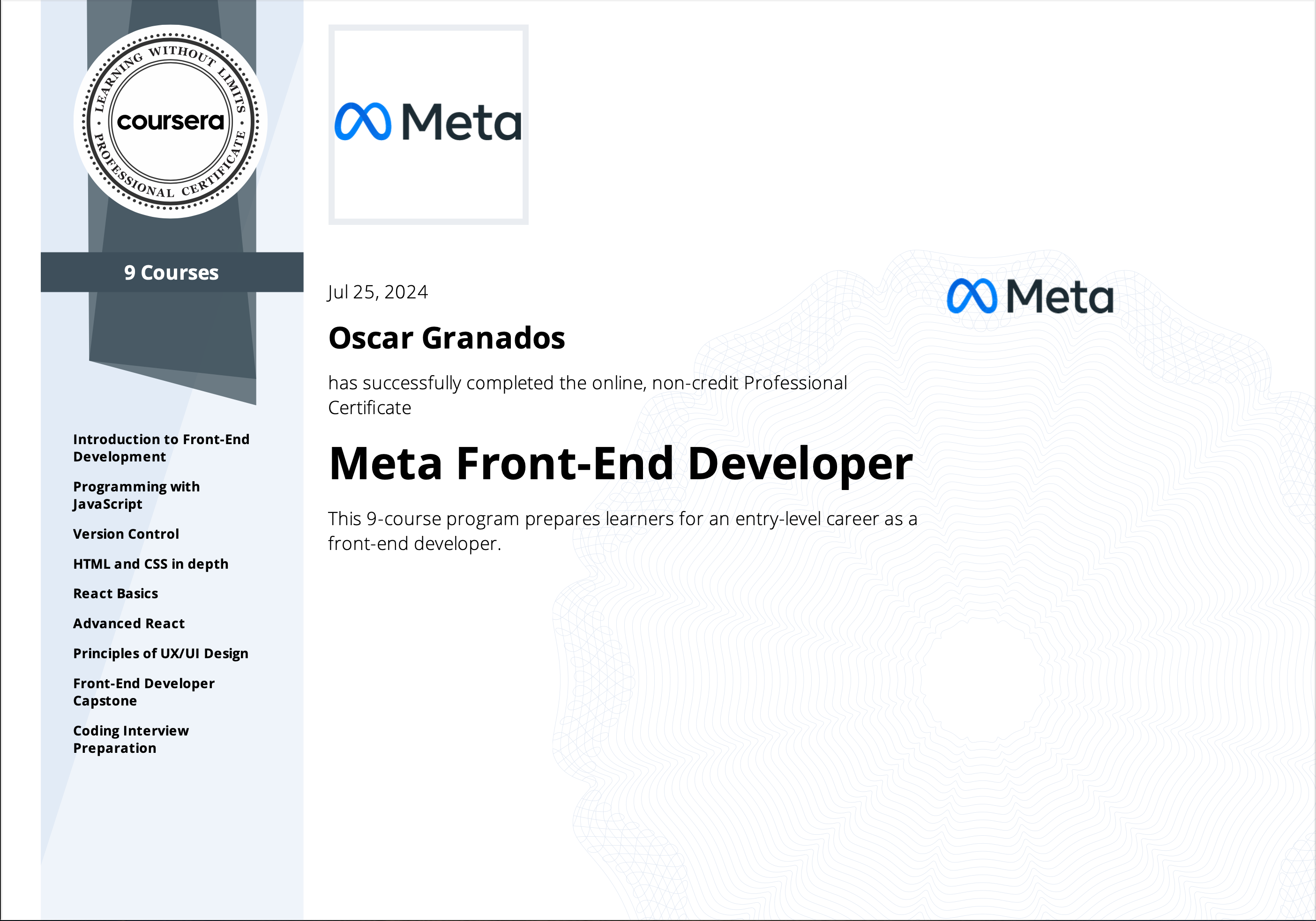 Meta Front-End Developer